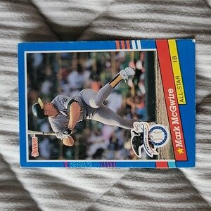 Donruss 91 Mark McGwire #56 ERROR Baseball Card NO . after INC RARE